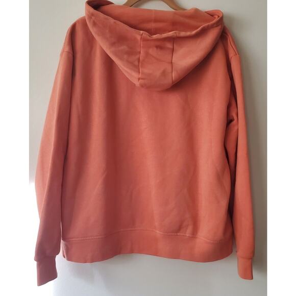 Primark Cares Womens M Oversized Loose Fit Hoodie Pullover Sweatshirt Orange - Picture 6 of 9